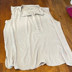 LOFT Sleeveless Ruffled Blouse Size L